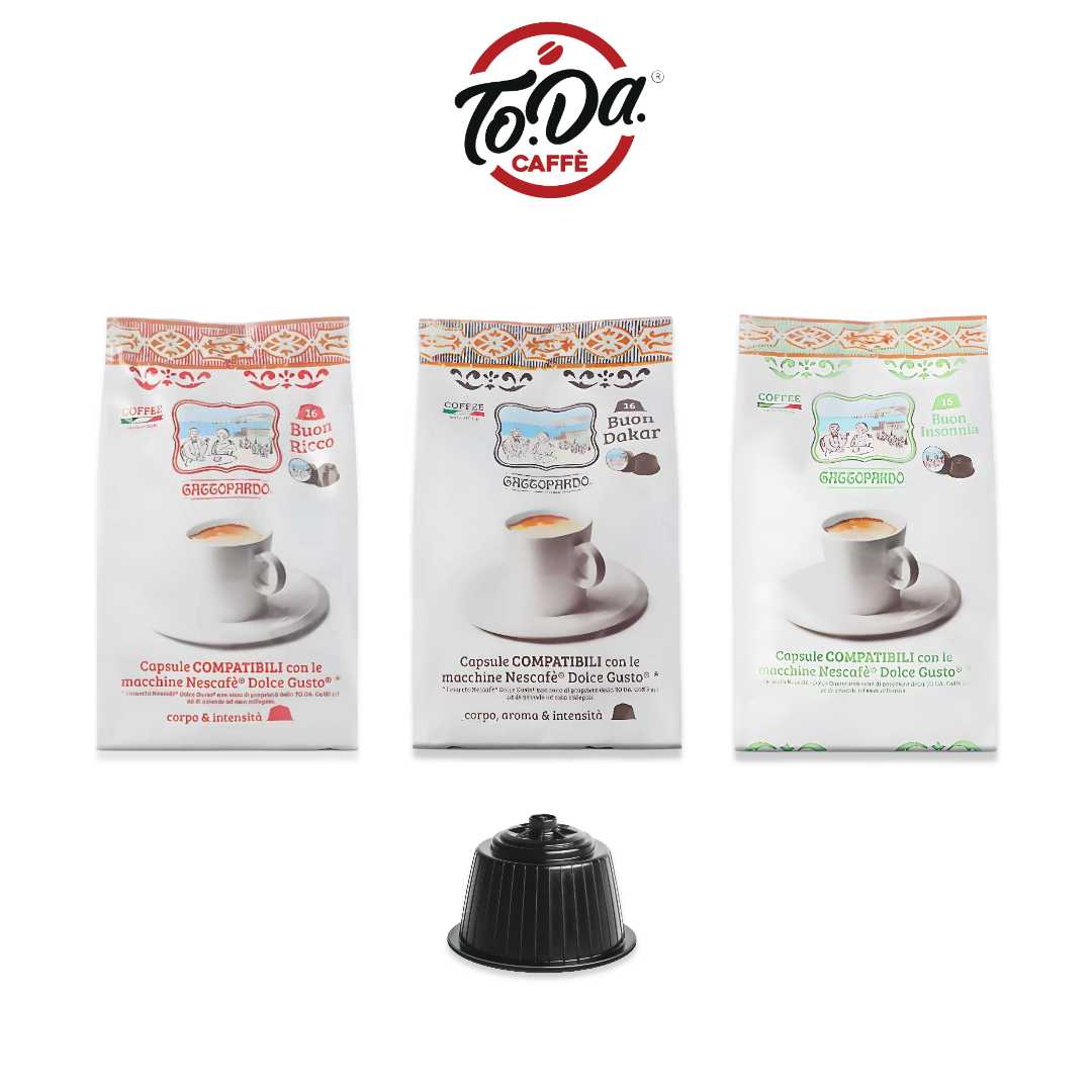 Collezione Caffè Gattopardo To.Da Dolce Gusto Vari formati assortiti