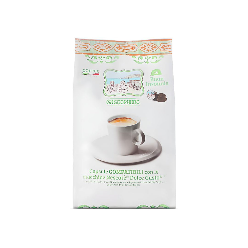 Busta 16 capsule To.Da Gattopardo Insonnia Dolce Gusto