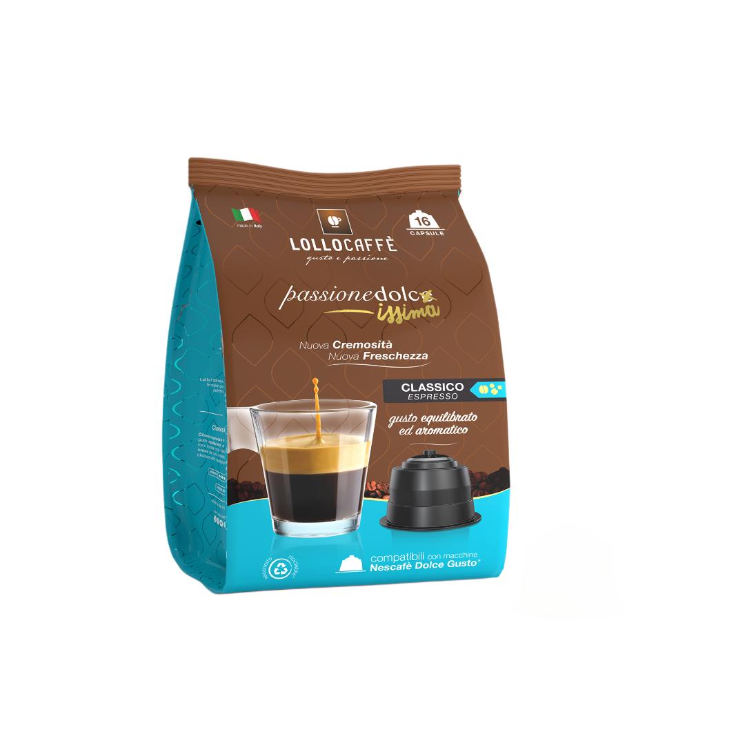 Busta da 16 Capsule LolloCaffè Miscela Classica compatibile Dolce Gusto