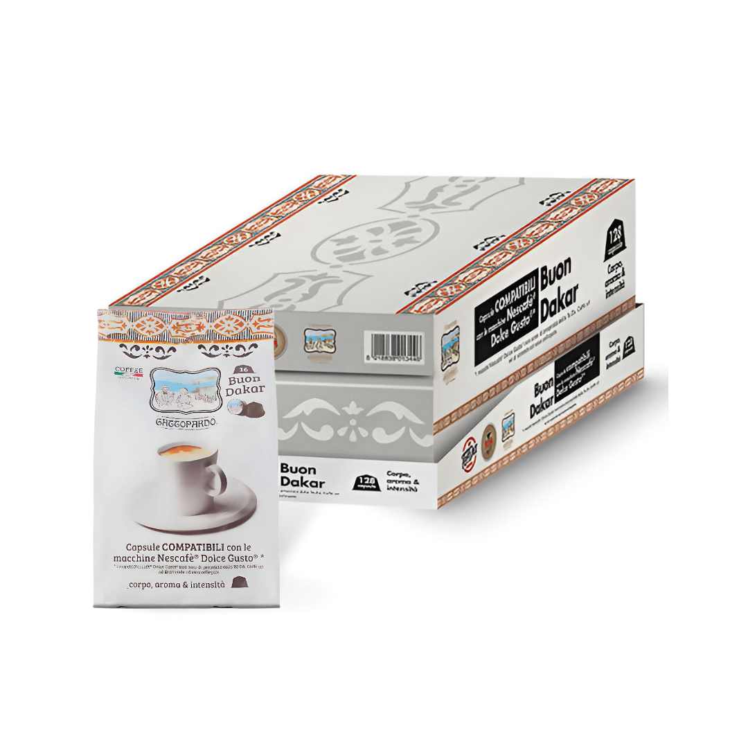 Confezione da 128 capsule Buon Dakar To.Da Gattopardo compatibile Dolce Gusto