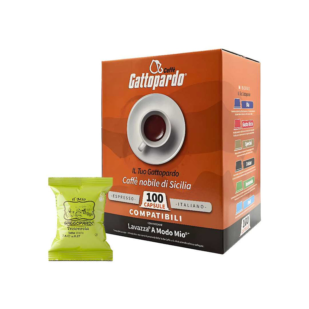 Confezione da 100 capsule Gattopardo To.Da Miscela Insonnia compatibili A Modo Mio